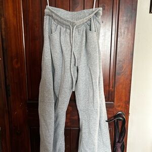 Klesis Heather Gray Drawstring Barrel Leg Sweat Pants